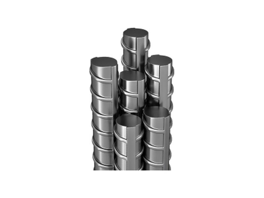 Reinforcing bar ends cut square, ready for forging
